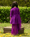 Purple Kurti and Sharara Set
