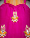 Magenta Hand Embroidered Lotus Motif Sharara Kurta