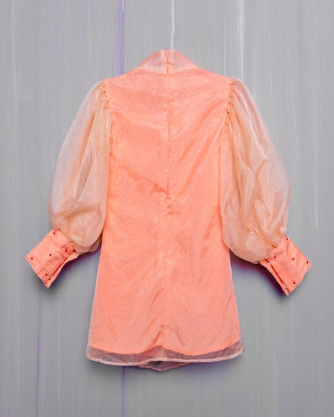Pre-Order: Hand Embroidered Flamingo Short Dress
