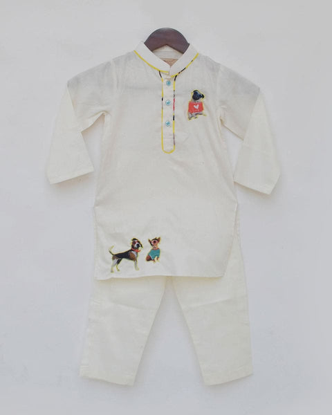 Pre-Order: Off White Silk Kurta and Pant