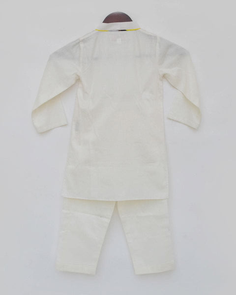 Pre-Order: Off White Silk Kurta and Pant