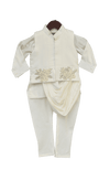 Pre-Order: Off-White Embroidery Nehru Jacket Set