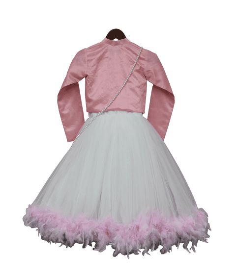 Pre-Order: Off-White Fur Gown with Shrug