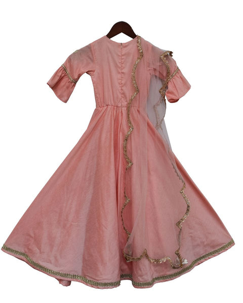Pre-Order: Peach Anarkali Dress