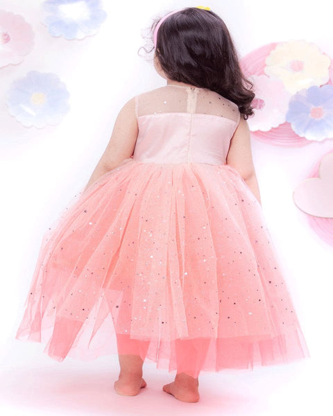 Pre-Order: Peach and Neon Pink Frock