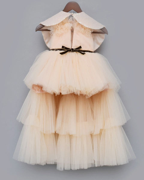 Pre-Order: Peach Gown with Cape