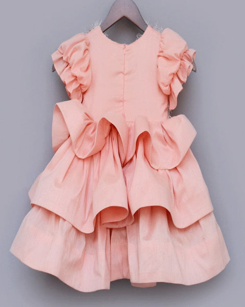 Pre-Order: Peach Sequence and Tassel Frock