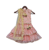 Pre-Order: Peach Embroidery Kurta with Peach Lehenga