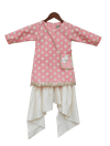 Pre-Order: Peach Embroidery Kurti with Dhoti