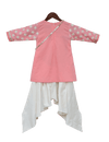 Pre-Order: Peach Embroidery Kurti with Dhoti