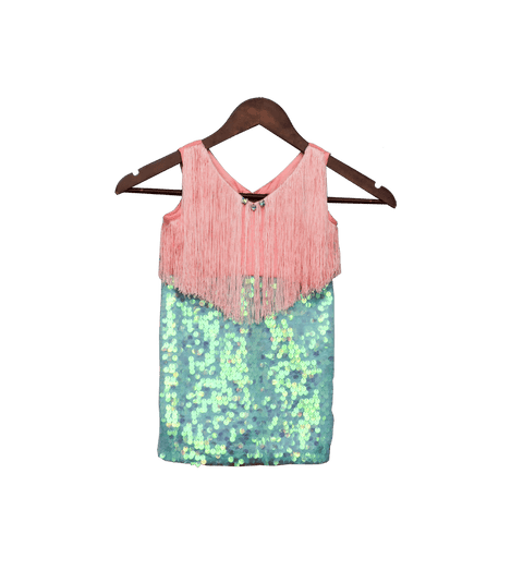 Pre-Order: Peach & Green Dress