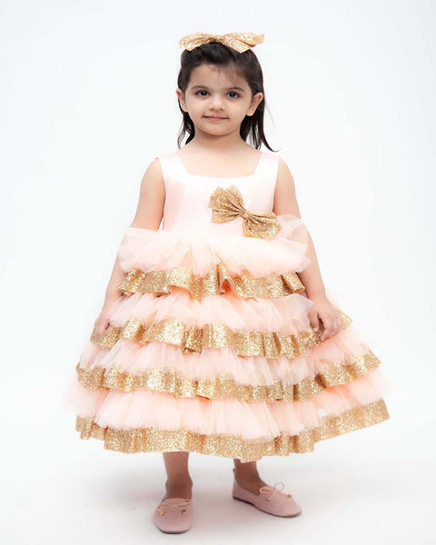 Pre-Order: Peach Net Dress
