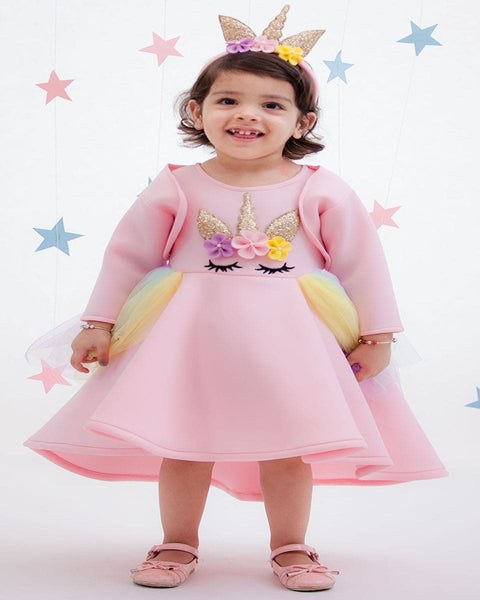 Pre-Order: Peach Unicorn Dress