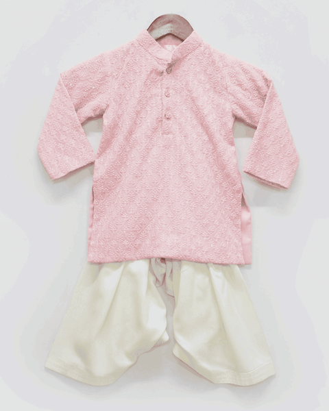 Pre-Order: Pink Lucknowi Kurta with Salwar