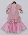 Pre-Order: Pink Gota Embroidery Kurti with Sharara