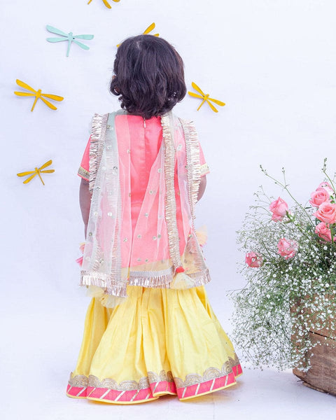 Pre-Order: Pink Kurti with Sharara and Dupatta