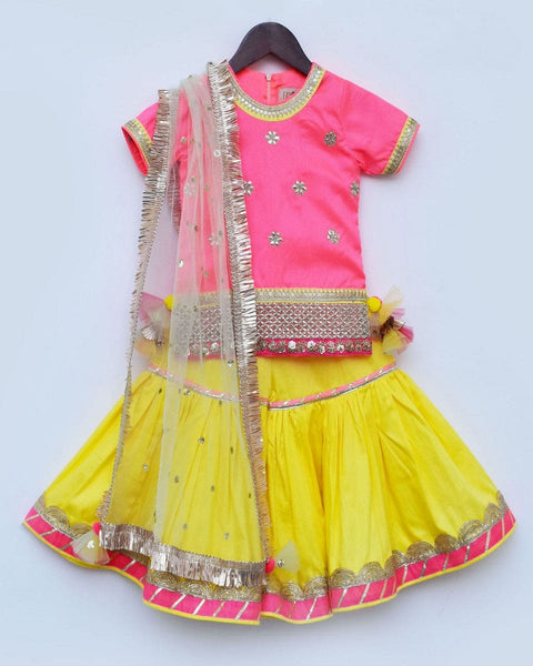 Pre-Order: Pink Kurti with Sharara and Dupatta