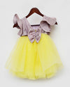Pre-Order: Pink Shimmer and Yellow Glitter Net Frock