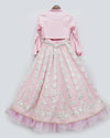 Pre-Order: Pink Top with Gota Work Embroidery Lehenga
