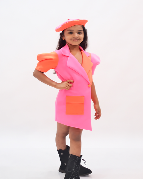 Pre-Order: Neon Coat Dress with Hat