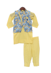 Pre-Order: Printed Nehru Jacket with Kurta & Pant