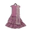 Pre-Order: Purple Embroidery Kurta with Purple Lehenga
