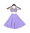 Pre-Order: Purple Embroidery Top with Plazzo