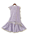 Pre-Order: Purple Kurti with attached Phulkari Jacket