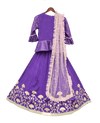 Pre-Order: Purple Peplum Choli with Lehenga