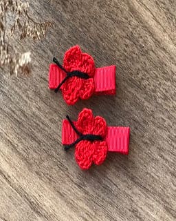 Quick Butterfly Alligator Pin- Red