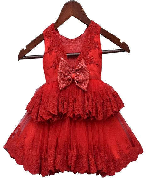 Pre-Order: Red Embroidery Frock
