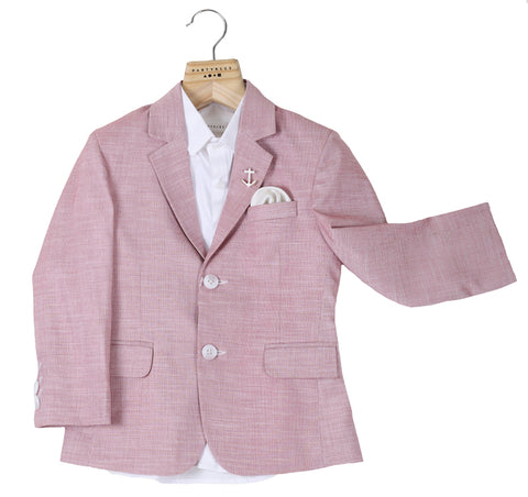 Pre-Order: Red Milange 3 Pc Suit Set