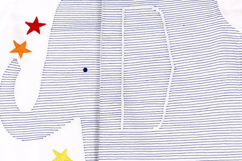 Pre-Order: Elephant Gazing Stars Embroidery Shirt