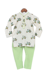 Pre-Order: Scooter Embroidery Kurta with Pista Green Churidar
