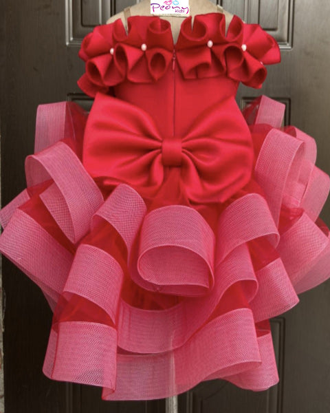 Pre-Order: Red Ruffle dress