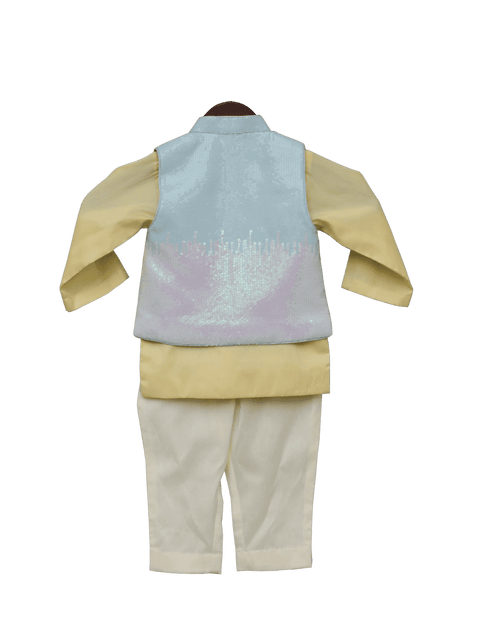 Pre-Order: Sequence Nehru Jacket with Kurta & Pant