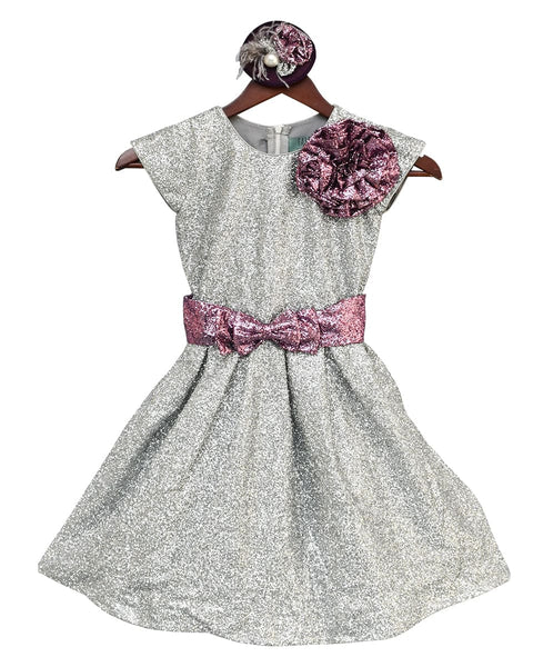 Pre-Order: Silver Glitter Sequence Frock