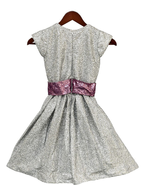Pre-Order: Silver Glitter Sequence Frock