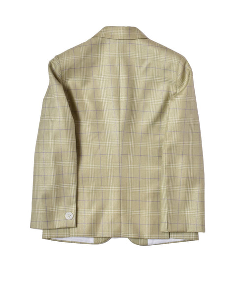 Pre-Order:  Pastel Green Check Suit with Blue Shirt