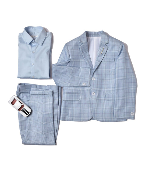 Pre-Order:  Light Blue Check Suit
