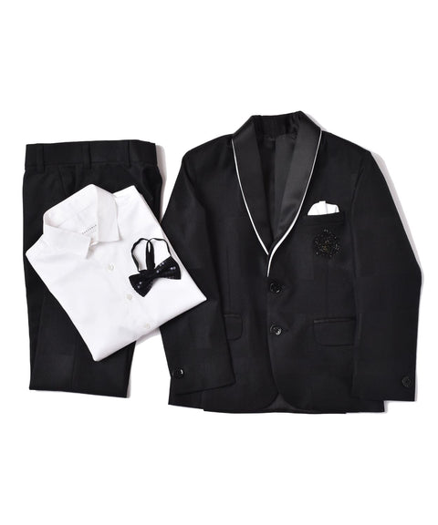 Pre-Order: Black Tux with Chest Motif