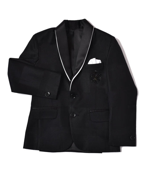 Pre-Order: Black Tux with Chest Motif