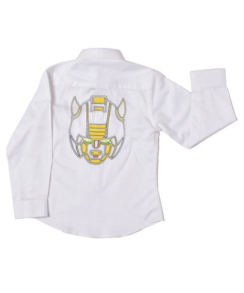 Pre-Order: White Shirt with Bumblebee Embroidery