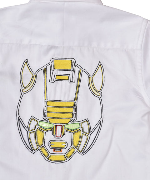 Pre-Order: White Shirt with Bumblebee Embroidery