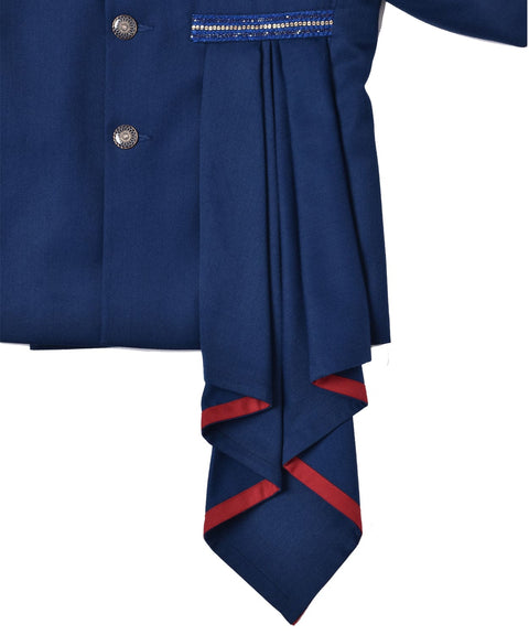 Pre-Order: Blue Jodhpuri with Drape