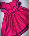 Pre-Order: Hot Pink Satin Knee Length Dress