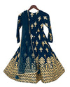 Pre-Order: Teal Blue Gota Embroidery Anarkali