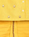 Pre-Order: Baby Boy Embroidered Chanderi Buta Dhoti Set - Yellow