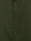 Pre-Order: Boys Bundi Kurta Set Stripe - Green