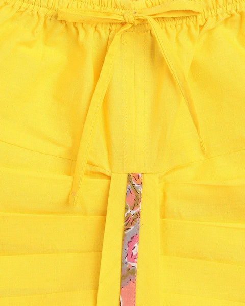 Pre-Order: Baby Girl Angrakha Set Printed Floral - Peach